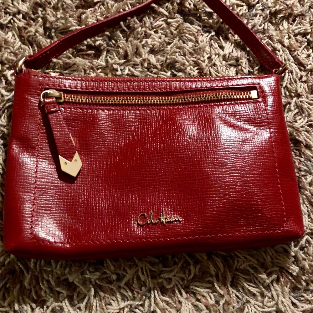 Red fabulous Cole Haan small cross body bag!